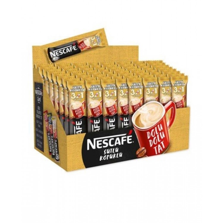 Nescafe 3'ü 1 Arada Sütlü Köpüklü 17,5 gr 72'li Paket