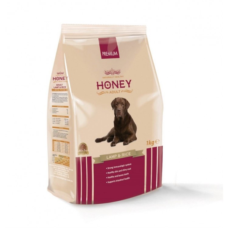 Honey Premium Kuzu Etli Pirinçli Yetişkin Köpek Maması 1 Kg