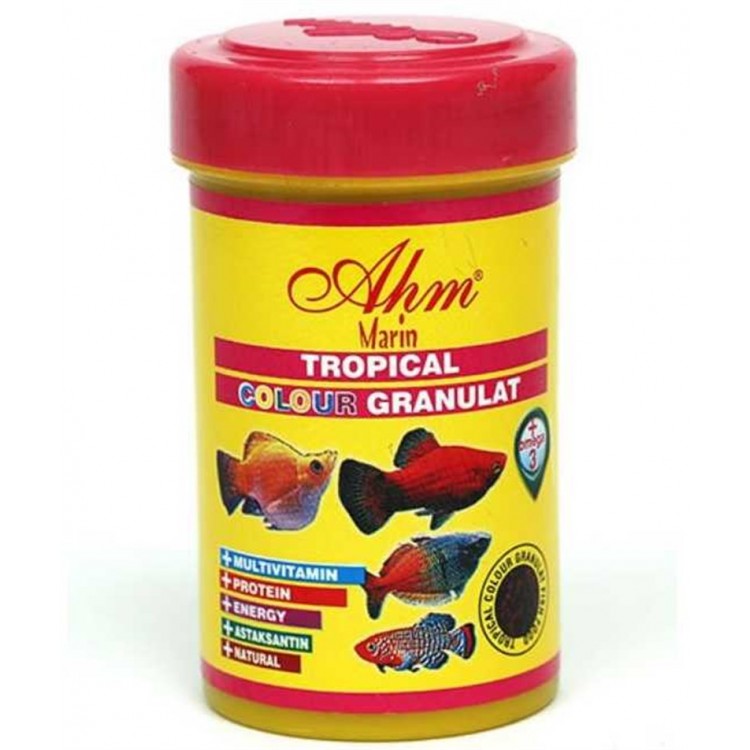 Ahm Marin Tropical Colour Granulat Balık Yemi 100 Ml